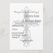 Religiöses Kreuz Elegante Christliche einfache Hoc Einladung (Vorderseite)