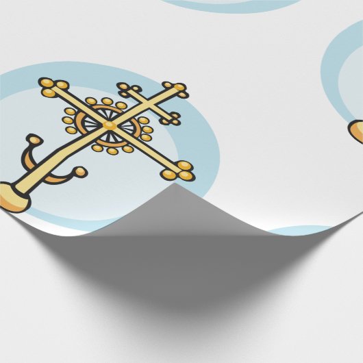 Religiöses Kreuz Geschenkpapier (Ecke)