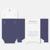 Religiöses Kreuz Marineblau Junge Erste Kommunion Geschenkschachtel (Ungefaltet)