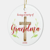 Religiöses Kreuz Personalisiert in Erinnerung an O Keramik Ornament (Links)