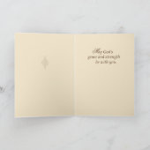 Religiöses Kreuz und Sonnenuntergang des Karte (Innenseite)