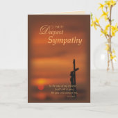 Religiöses Kreuz und Sonnenuntergang des Karte (Gelbe Blume)