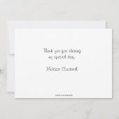 Religiöses Lamm, Kreuz, Lila Blumenfotokarte Dankeskarte (Rückseite)