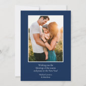 Religiöses Madonna und Kinderkrippe Foto Feiertagskarte (Rückseite)