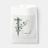 Religiöses modernes botanisches Blaukreuz Geschenktütchen (Vorderseite)