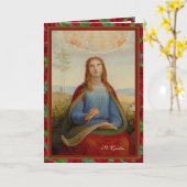 Religiöses Musical St. Cecilia Katholisches Gebet Karte (Gelbe Blume)