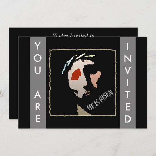 Religiöses Oster Jesus Bibel Verse Zitat Risen Einladung (Vorne/Hinten)