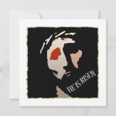 Religiöses Oster Jesus Bibel Verse Zitat Risen Einladung (Vorderseite)