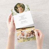 Religiöses Ostergebet Foto Weiße Lilien All In One Einladung (Abreißen)