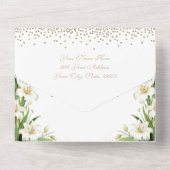 Religiöses Ostergebet Foto Weiße Lilien All In One Einladung (Rückseite)