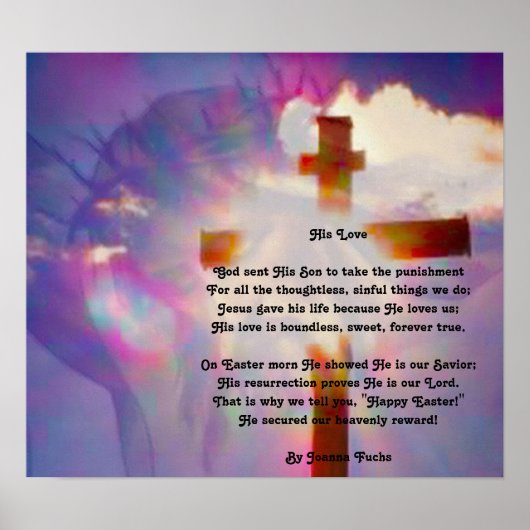 Religiöses Osterposter - Jesus und Kreuz Poster (Vorne)