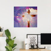 Religiöses Osterposter - Jesus und Kreuz Poster (Heimbüro)