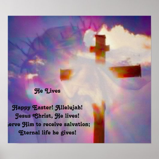 Religiöses Osterposter - Jesus und Kreuz Poster (Vorne)