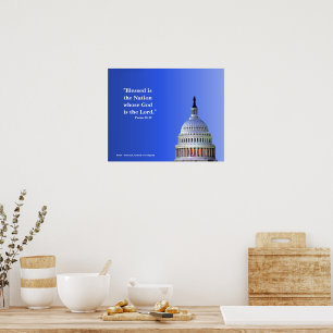 Religiöses Poster -- eine gesegnete Nation