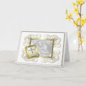 Religiöses Rahmen-Weiß Karte (Gelbe Blume)