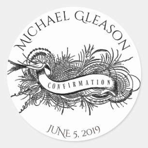 Religiöses Sakrament der Bestätigung Runder Aufkleber