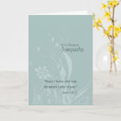 Religiöses Seafoam Aquamarine Bio Blume Beileid Karte (Gelbe Blume)