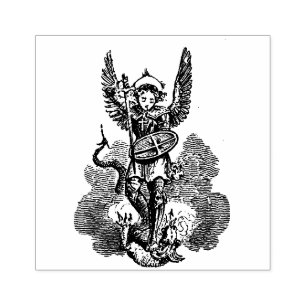 Religiöses St Michael der Erzengel Gummistempel