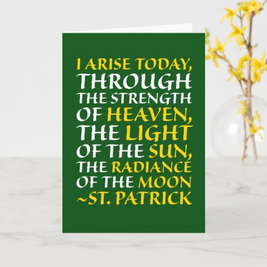 Religiöses St. Patrick Irisch römisch-katholisches Karte (Gelbe Blume)