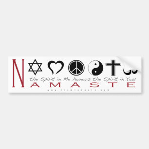 Religiöses Symbol Namaste Autoaufkleber