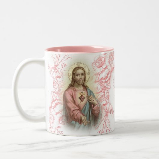 Religiöses Vertrauen Jesuss I in Thee Gnade Zweifarbige Tasse (Links)