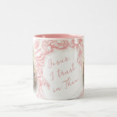 Religiöses Vertrauen Jesuss I in Thee Gnade Zweifarbige Tasse (Mittel)