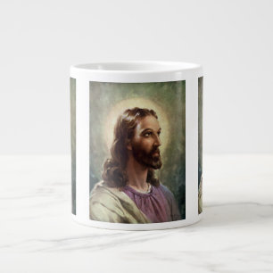 Religiöses Vintage, Jesus Christus-Porträt mit Hei Jumbo-Tasse