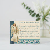 Religiöses Vintages Guardian Angel Gebet Postkarte (Stehend Vorderseite)