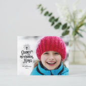 Religiöses Weihnachten Volles Foto Postkarte (Stehend Vorderseite)