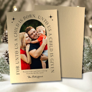 Religiöses Weihnachtsfamilien Foto Minimalistisch Feiertagskarte