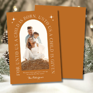 Religiöses Weihnachtsfamilien Foto Minimalistisch Feiertagskarte