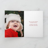 Religiöses Weihnachtsjunge Foto geflogen Feiertagskarte (Innenseite)