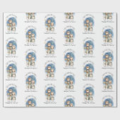 Religiöses Weihnachtspapier - Geburt Christi Geschenkpapier (Flach)