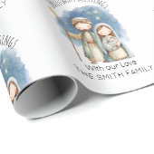 Religiöses Weihnachtspapier - Geburt Christi Geschenkpapier (Rolleneckpunkt)