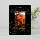 Religiöses Weihnachtssegment Kalligrafisches Foto Folien Feiertagskarte (Stehend vorne)