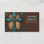 Religiöses Western Country Bible Cross Christlich Visitenkarte (Vorderseite)