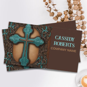 Religiöses Western Country Bible Cross Christlich Visitenkarte