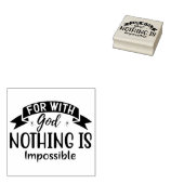 Religiöses Zitat für Gott ist nichts unmöglich Gummistempel (Stempel)