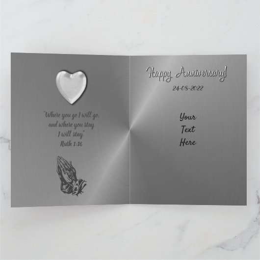 Religious 25 th Wedding Anniversary Card Ehemann Karte (Innenseite)