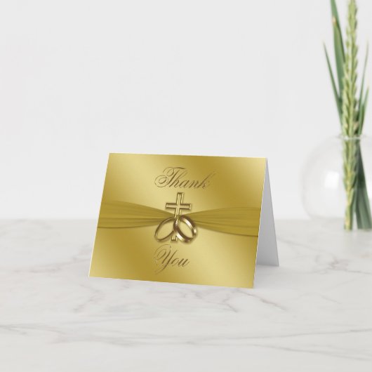 Religious 50 th Wedding Jubiläum Danke (Vorderseite)