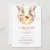 Religious a Child of God Christlich Baby Shower Einladung (Vorderseite)