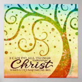 Religious All Things Christ Hübsch Tree Poster (Vorne)