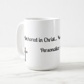 Religious Anchored in Christ Mug Kaffeetasse (Vorderseite Links)