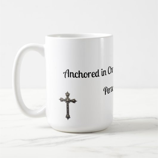 Religious Anchored in Christ Mug Kaffeetasse (Links)