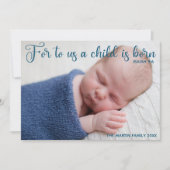 Religious Baby Boy Foto Weihnachten Einfache Elega (Vorderseite)