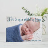 Religious Baby Boy Foto Weihnachten Einfache Elega (Stehend Vorderseite)