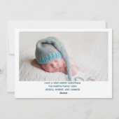 Religious Baby Boy Foto Weihnachten Einfache Elega (Rückseite)