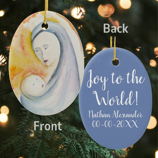 Religious Baby's First Christmas Personalisiert Keramik Ornament