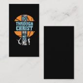 Religious Basketball Player Philippianer 4:13 Chri Visitenkarte (Vorne/Hinten)
