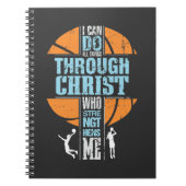 Religious Basketball Player Philippians 4:13 Chris Notizblock (Vorderseite)